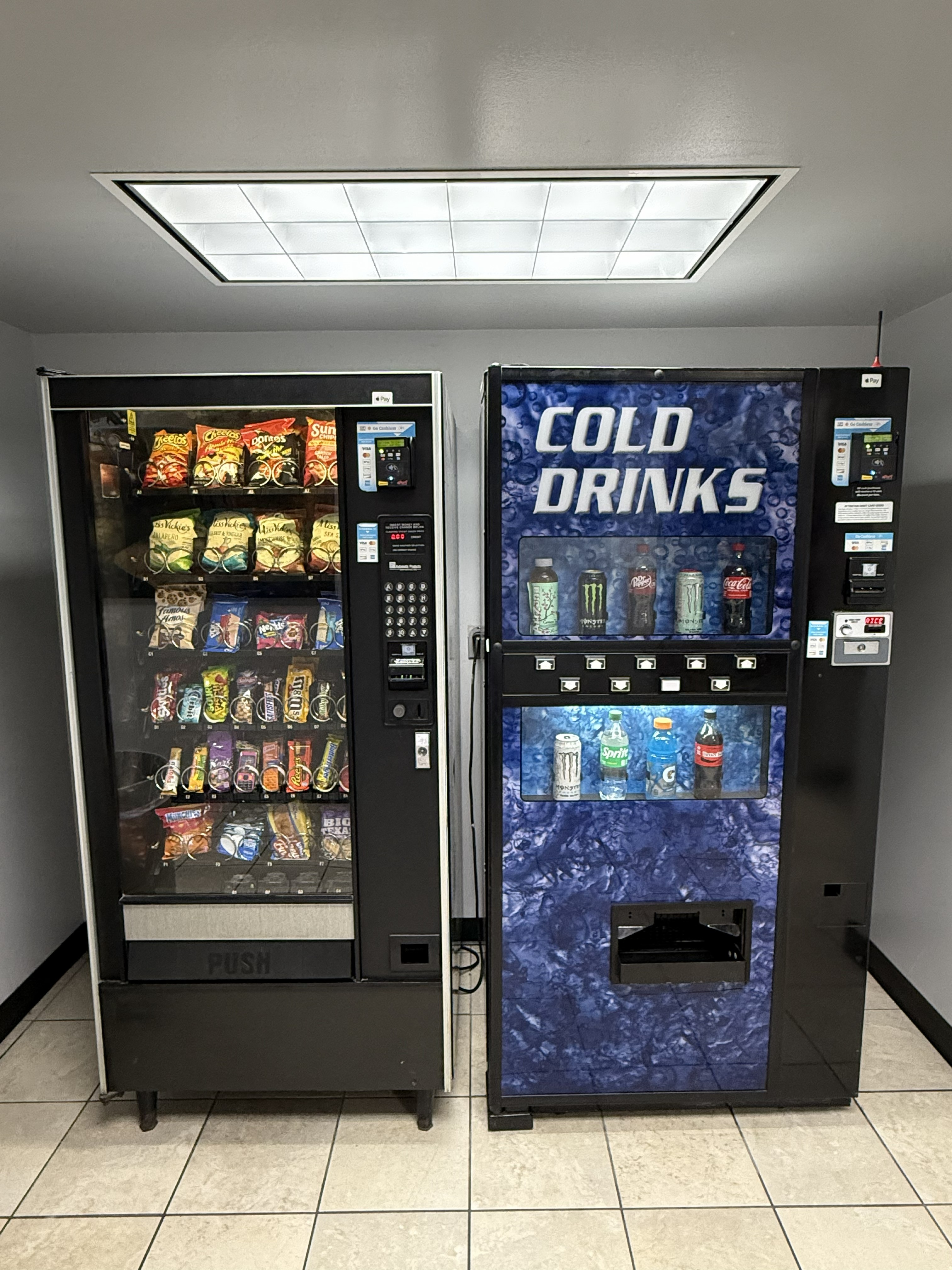 Before — old break room vending